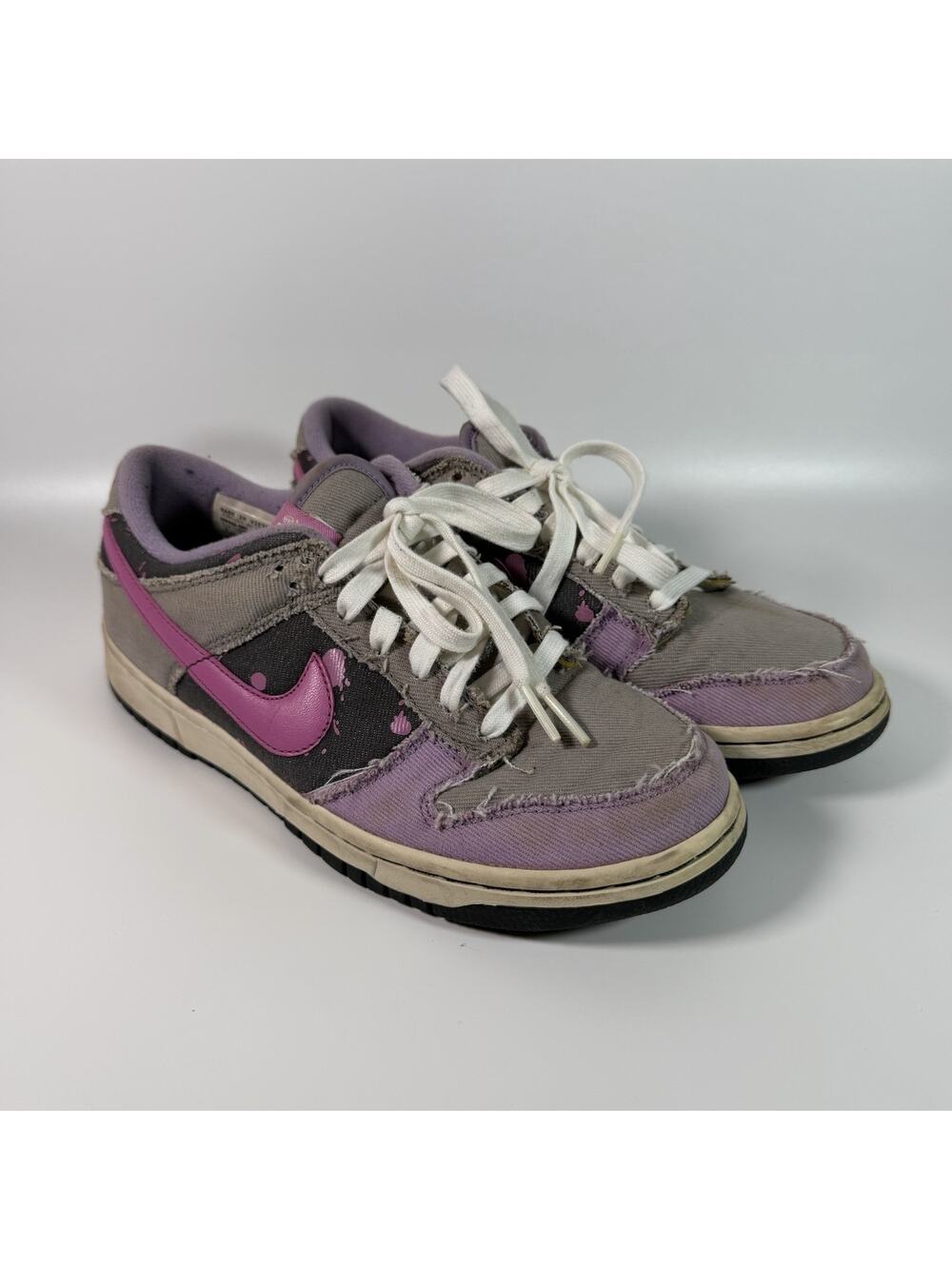 Nike Dunk Low Denim Splatter Cool Rose 308608-062 Womens Size 8 Rare 2007
